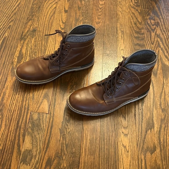 Men's Public Opinion Brown Leather Boots - Picture 2 of 4